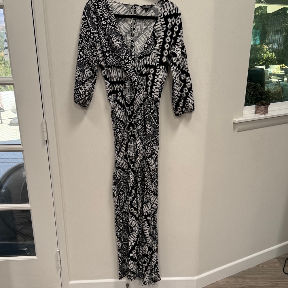 Express Black and White Maxi Dress
